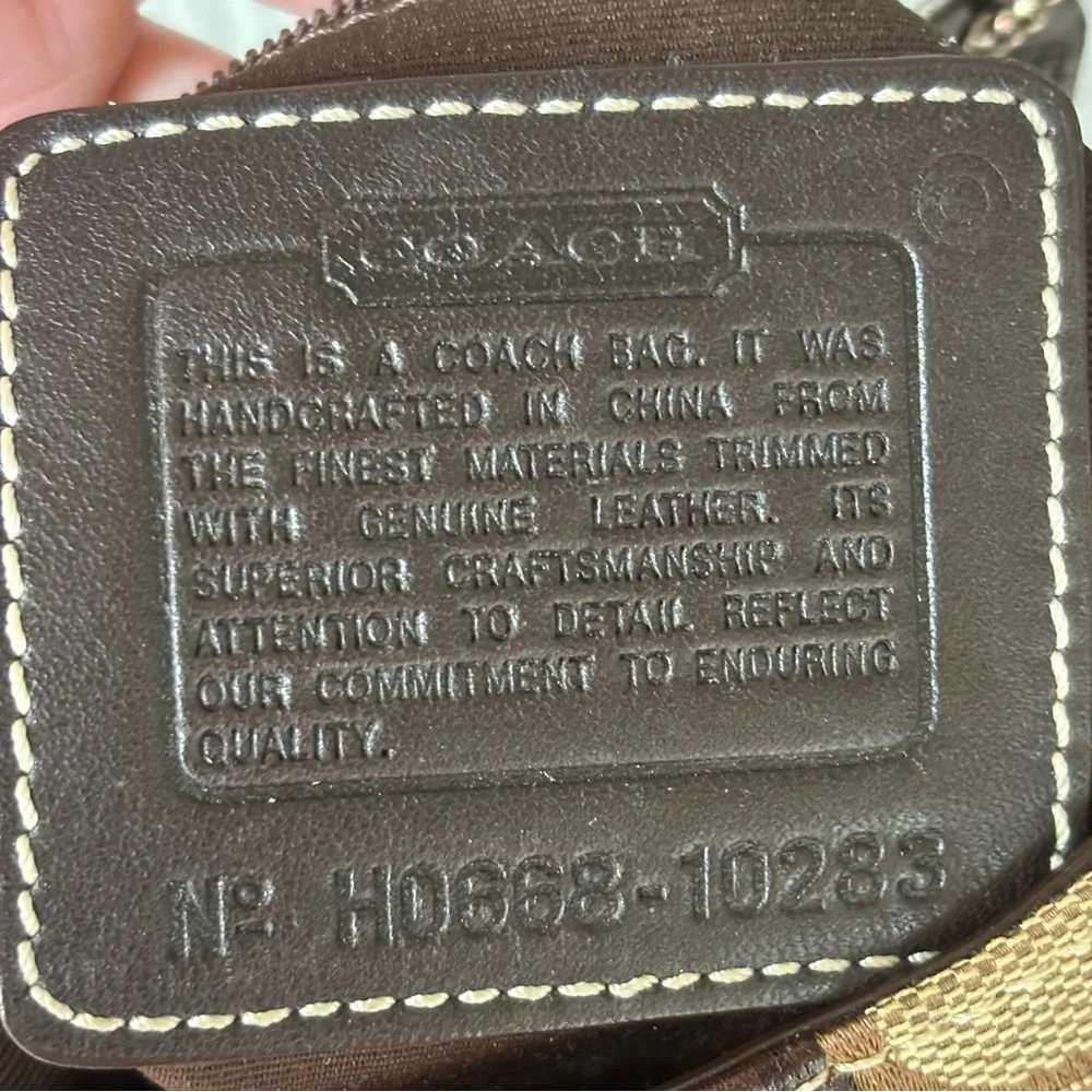 Vintage Coach Brown Canvas Mini Hobo Leather Trim Shoulder Bag Purse Y2K 10283 - Picture 14 of 14